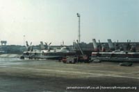 SRN4 The Prince of Wales (GH-2054) destroyed by fire at Dover